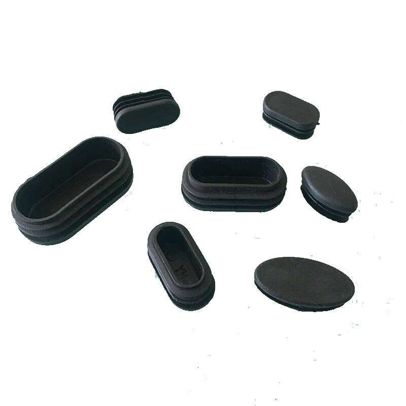 8 Stuks Plastic Ovale Buis Insert Plug Pijp Gat Cover Antislip Tafel Stoel Bureau Been Cap Protector Floor meubels Leveling Voeten Pad