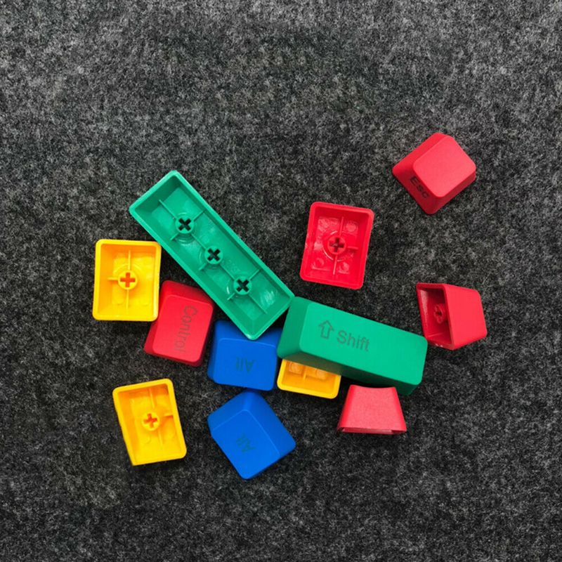 10PCS PBT 12 Keys Replacement Mechanical Keyboard Keycap RGBY Color OEM Profile Dyesub Keycaps ALT CTRL SHIFT ESC