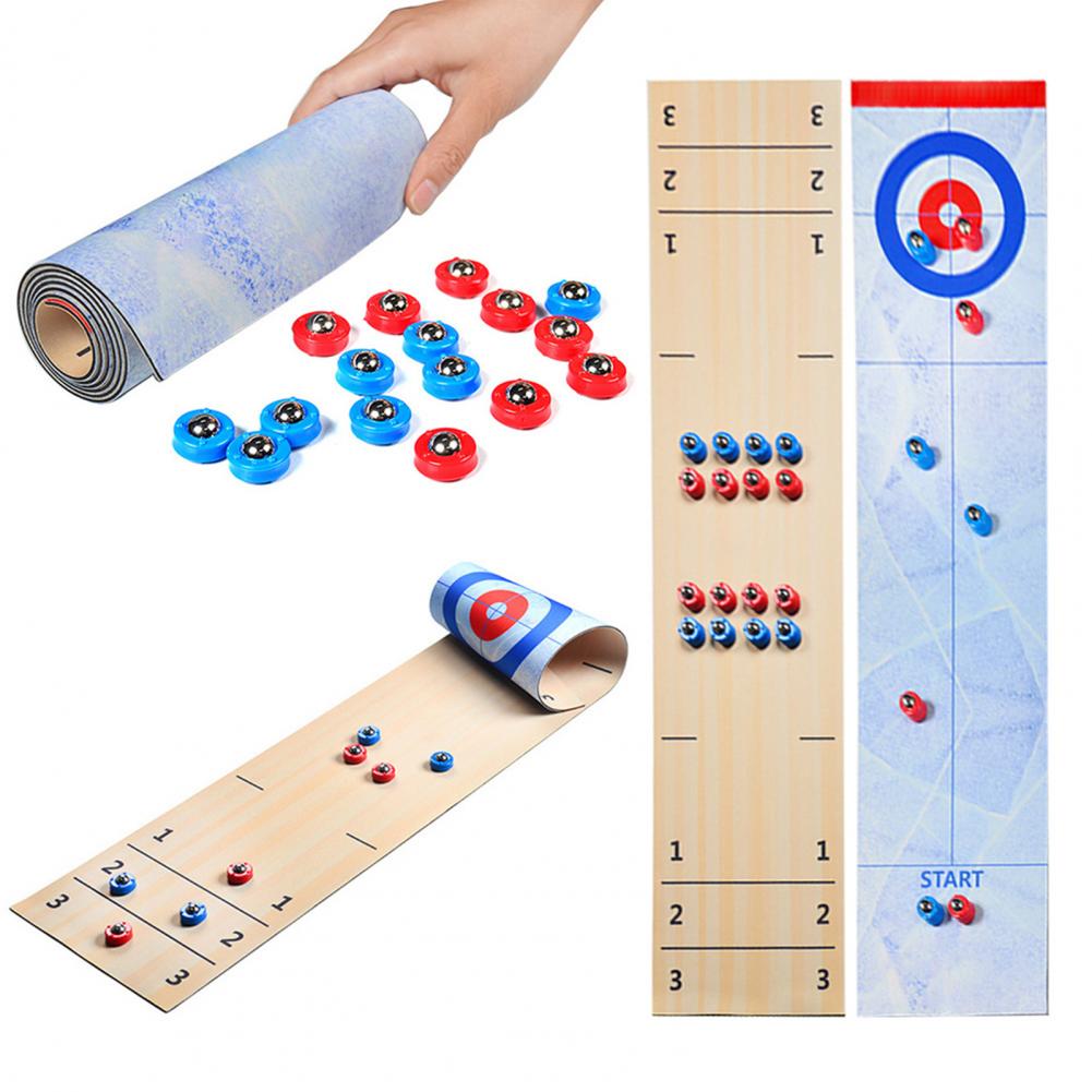 Mini-curling-spiel für den schreibtisch, dekompressions-abs-spiel für die ganze familie, tischspiel für kinder zu hause, bodenspiele