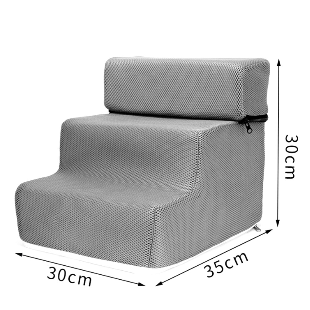 Escalier de lit pour animaux de compagnie échelle 2/3 marches amovible antidérapant rampe d'escalade lavable détachable chien lit échelle chat chien rampe chiot fournitures: A3