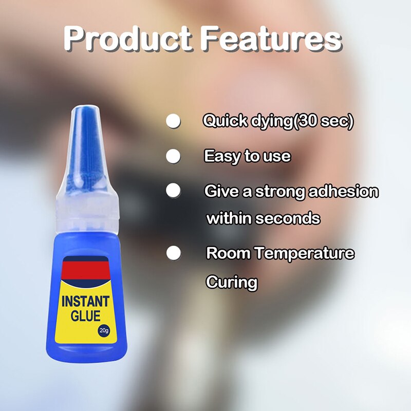 Instant lim multi-purpose super selvklebende gjør-det-selv bærbare for hjemmet metall plast qjs shop