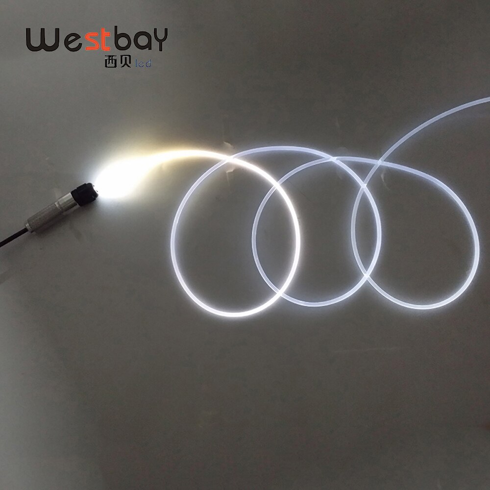 Westbay 3W LED mini Fiber Optic Light Engine Kit 3.0mm*2m Optic Fiber DC12V For Car Decoration and Festival Decoration