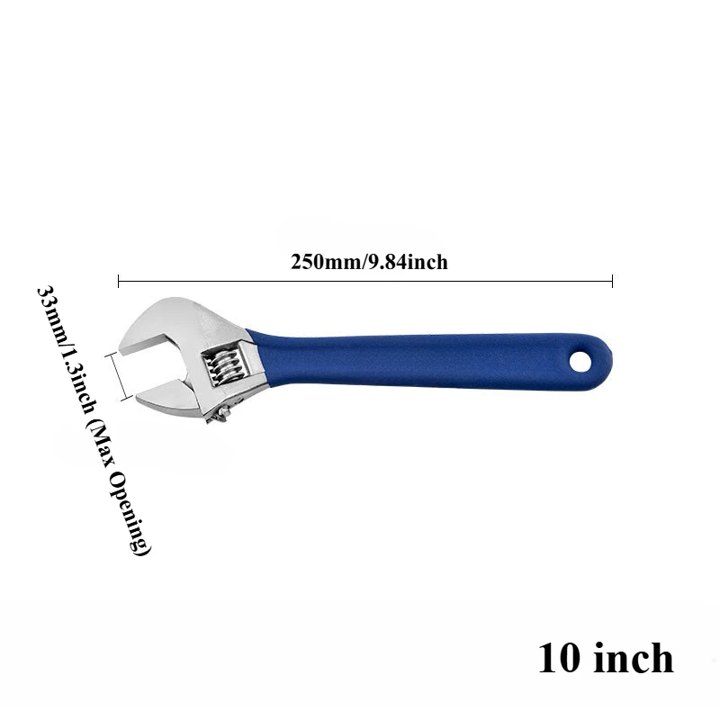 Verstelbare Engelse sleutel Multifunctionele universele sleutel Pocket Monkey Panner Grote opening Mechanische werkplaats Handreparatietool: YELLOW