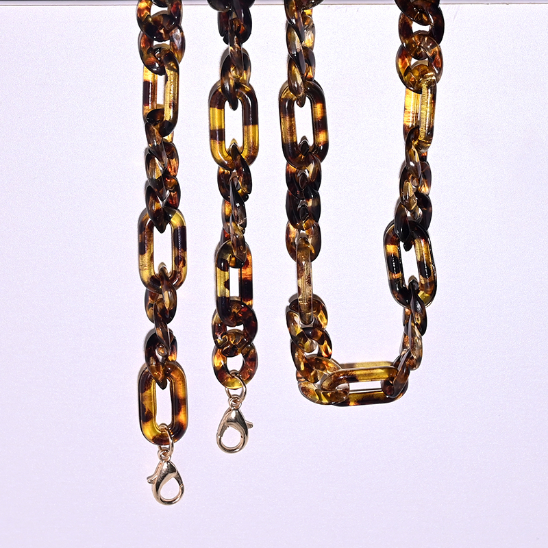 Nieuw acryl lenzenvloeistof ketting lanyard trendy zonnebril leesbril ketting bril accessoires MAAN GIRL: Sky Blue