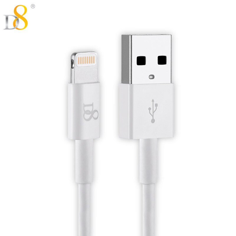 D8 Usb Kabel Voor Iphone 12 11 13 Pro Xs Max Xr X 8 7 6 2.4A Mfi Snelle Lading charger Datum Telefoon Kabel Voor Ipad Usb Data Kabel: 2m