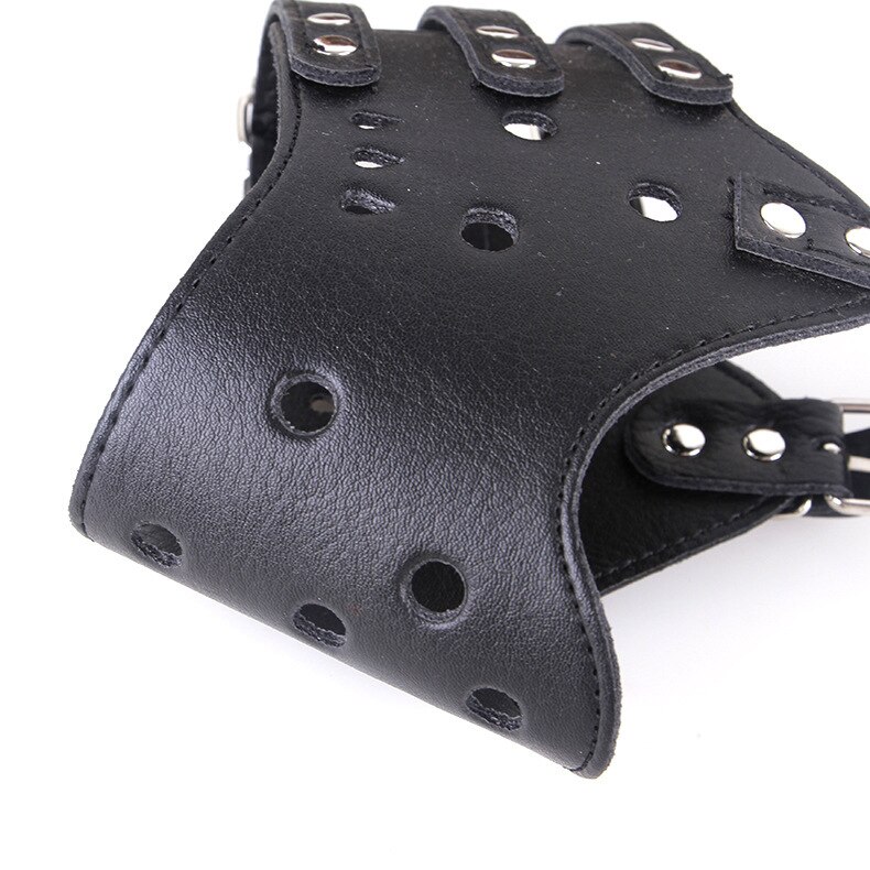 Máscara ajustable para perro, bozal de cuero suave para perros, antimordedura, seguro, transpirable, bozal para perros pequeños y grandes, para dejar de ladrar, accesorios para mascotas
