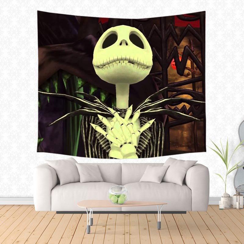 Jack Skellington-tapisserie murale décorative | Tapisseries suspendues, couvre-lit, tissu de Table, rideau couverture de couverture