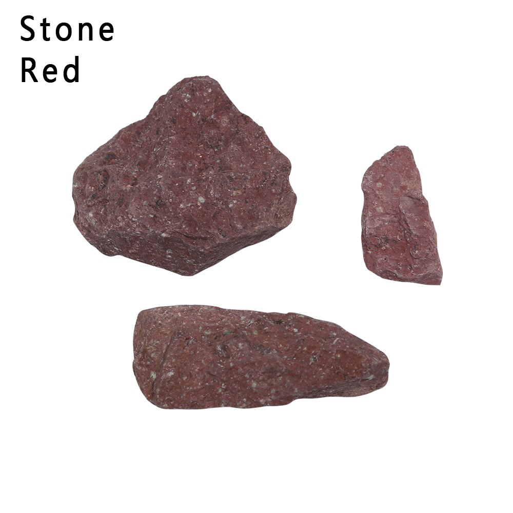 1 Bag Miniatures Garden Micro Landscape Sand Mini Stone Terrarium Ornament Aquarium Water Funtain Figurine DIY Accessories: stone red