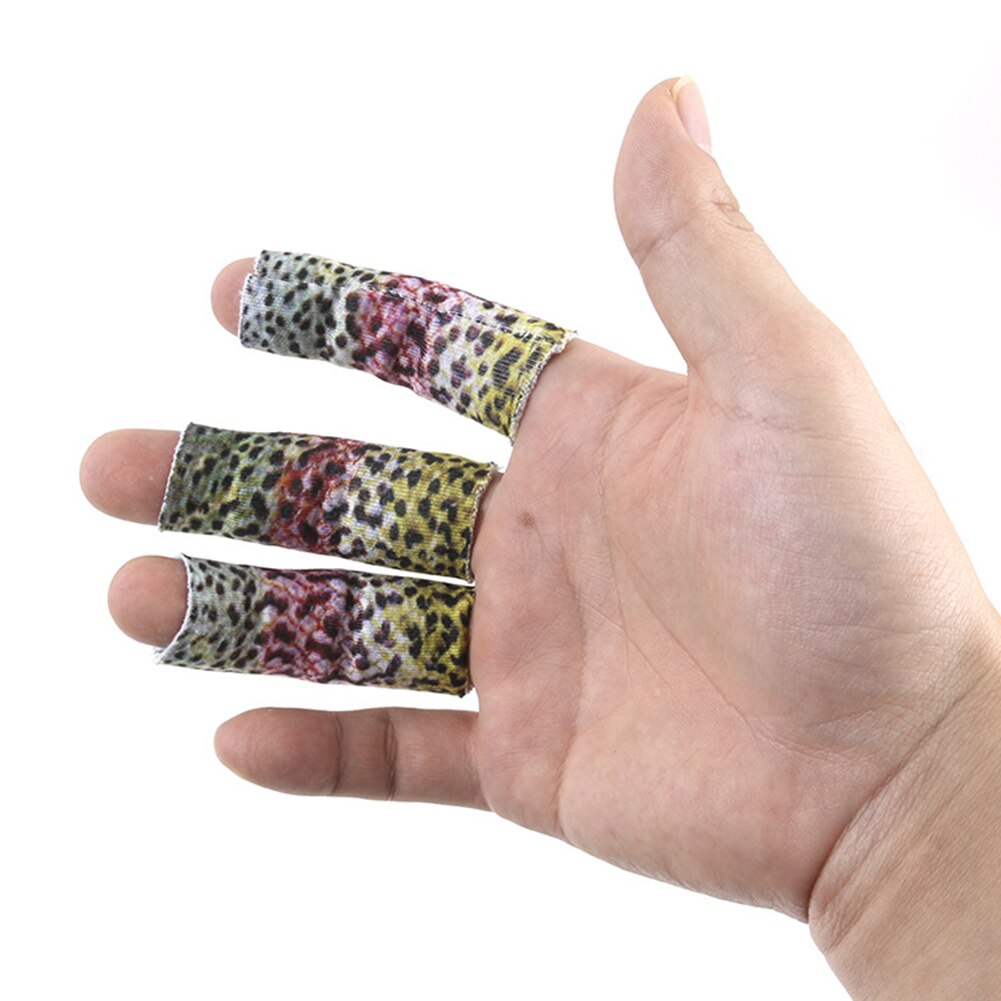 3 pièces manchon main équipement doigt protecteurs pour pêcheurs anti-rayures anti-coupures multicolore élastique outil mouche pêche décapage gardes