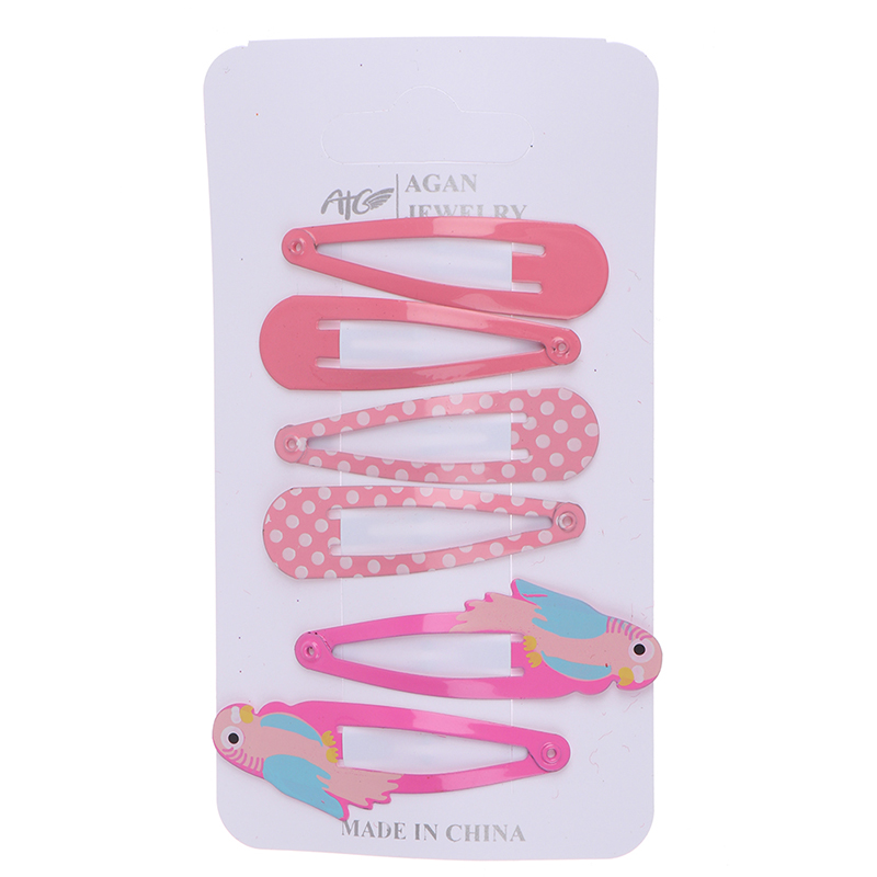 6PCS Candy Kleur Mooie Cartoon Dieren Type Metalen Meisjes Haarspelden Haar Clip Kinderen Hoofddeksels Kinderen Accessoires Baby BB Clips