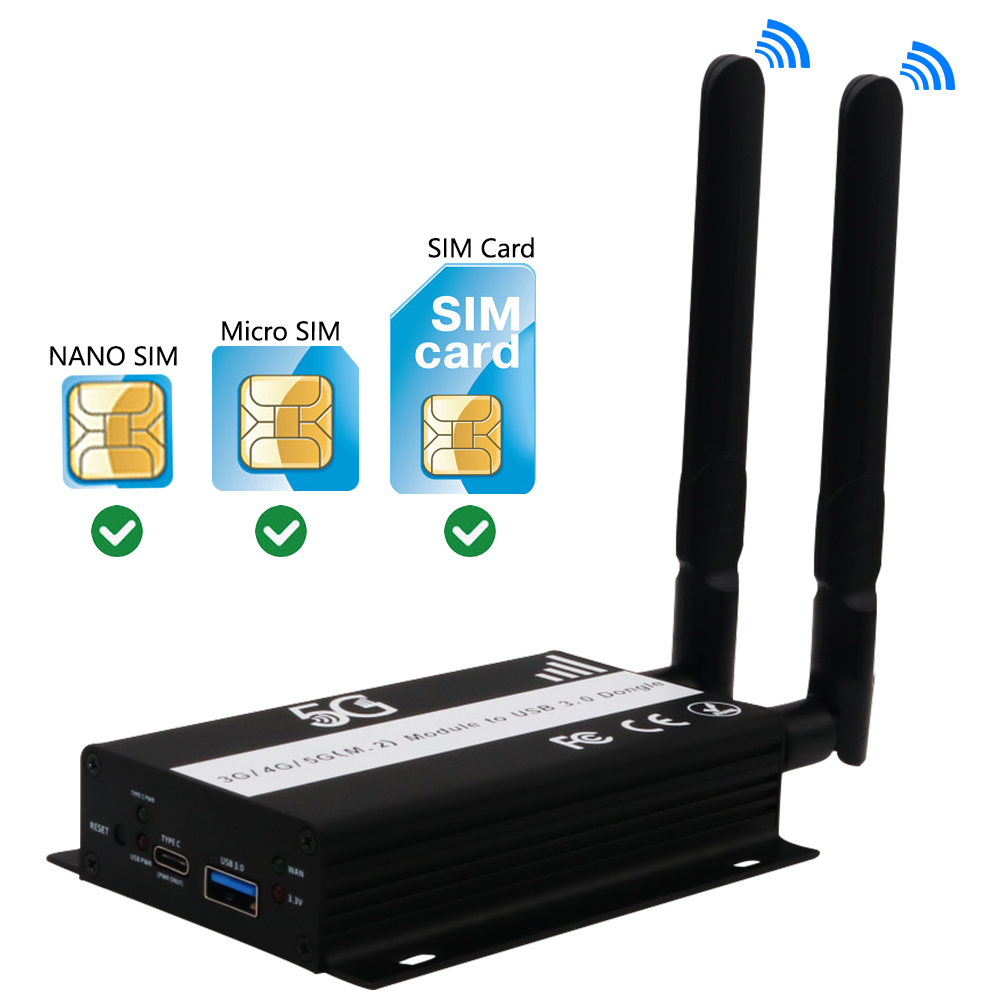 M.2 B Key NGFF zu USB 3.0 Adapter Drahtloser Kartenkonverter mit SIM-Kartensteckplatz für SIM Micro SIM Nano SIM 3G 4G 5G Modul für PC