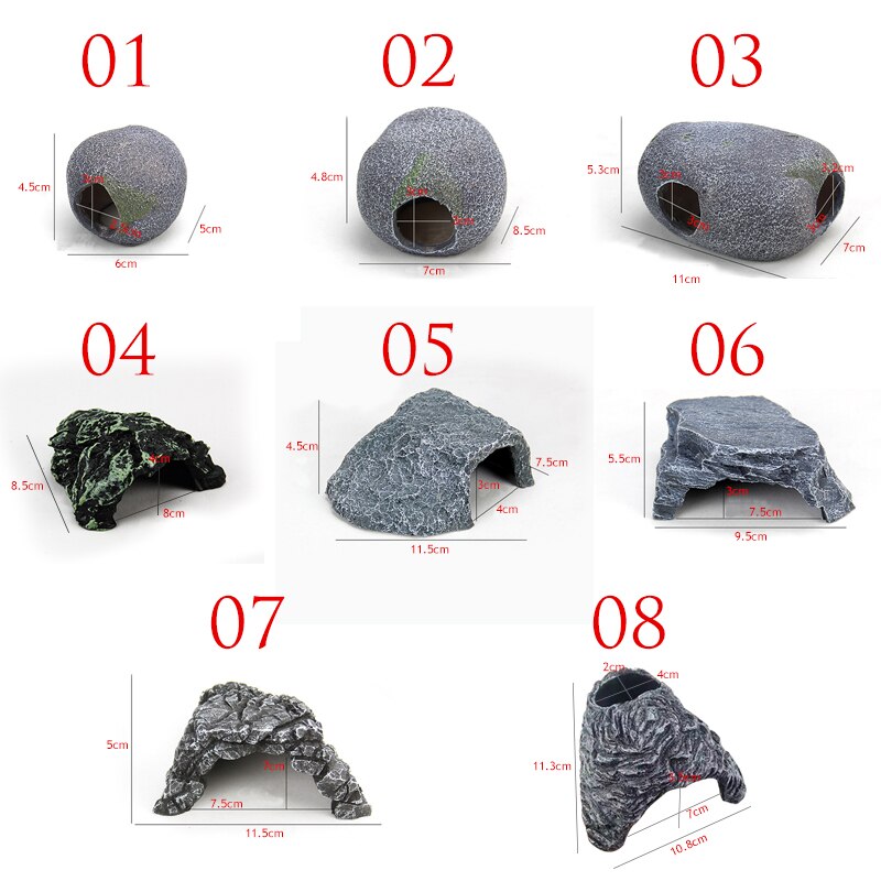 Lizard Snake Turtle Hide Rest Cave Reptiles House Reptile Hiding Cave Basking Hide Habitat Aquarium Landscaping Terrarium Decor