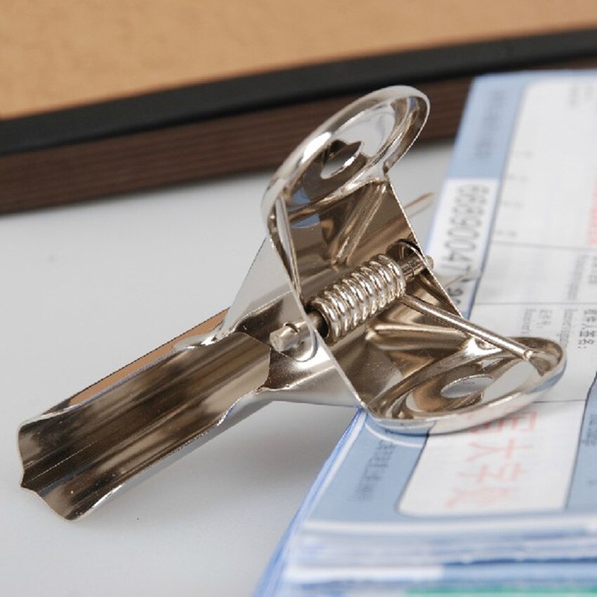 (60pcs/lot) 30mm round metal Grip Clips silver Bulldog clip Stainless steel ticket clip stationery