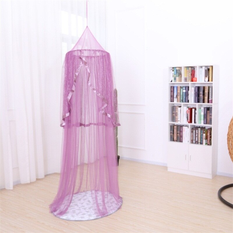 Red de cuna de verano para bebé, dosel de cama redonda para bebé, Red de cuna portátil, dosel plegable, Protector de red con soporte