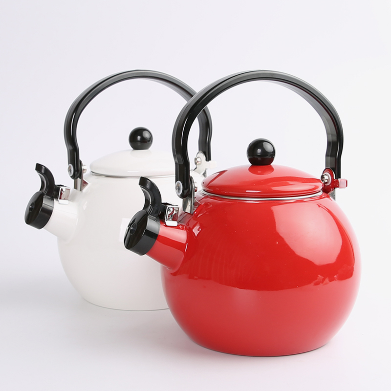 Japanese style thickening porcelain enamel whistle water tea kettle cold kettle Chinese medicine kettle gas cooker household