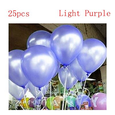 25 stks/partij Party Bruiloft Decoratie Multicolor roze witte Ballon Verdikking Peer Impulsen Gelukkige Verjaardag Feestartikelen Ballonnen: Light Purple