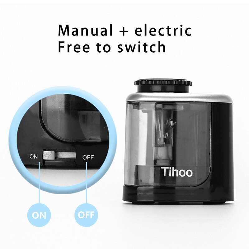 Electric Auto Pencil Sharpener Press Switch Pencil Sharpener for Color Pencil School Office Home Stationery