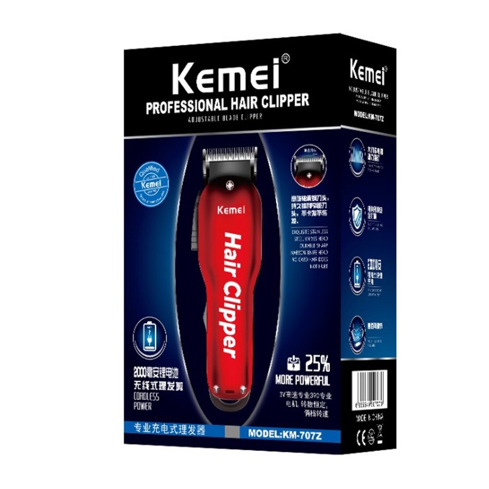 Hairdressing Hair Clipper Fade Electric Hair Cutting Machine Hair Cut Taper Lever Hair Trimmer Men Powerful Tool: With box