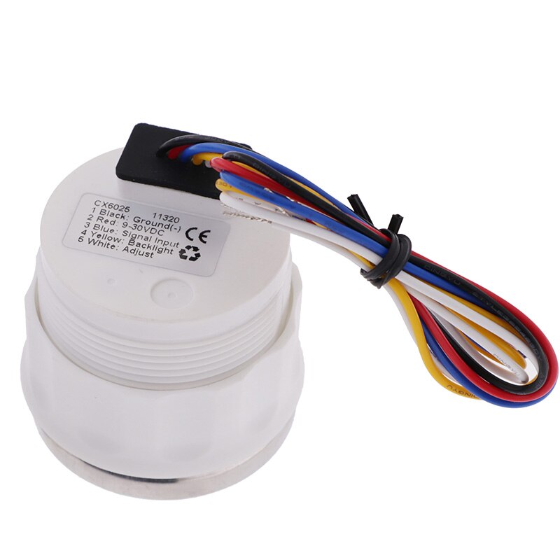 52mm Rudder Angle Indicator Gauge 0-190 ohm Sail boat Rudder Angle Meter With Mating Sensor Red Backlight 12V 24V