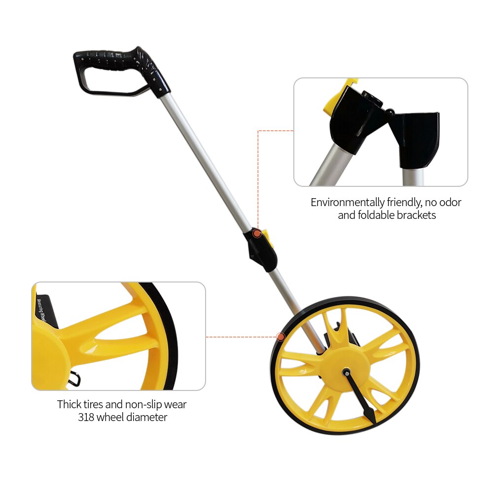 Collapsible Rangefinder 318mm Mechanical Distance Measuring Wheel Handheld Range Finder Distance Meter For Mapping