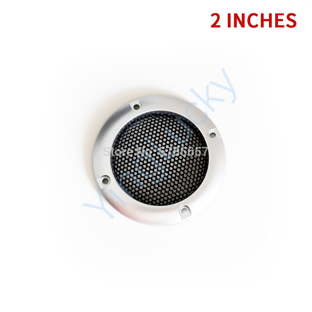 2PCS 2Inch Speaker Net Cover Mesh Enclosure ,with black protective iron mesh Circle Speaker Accessories Kits DIY arcade cabinet: 2PCS silver