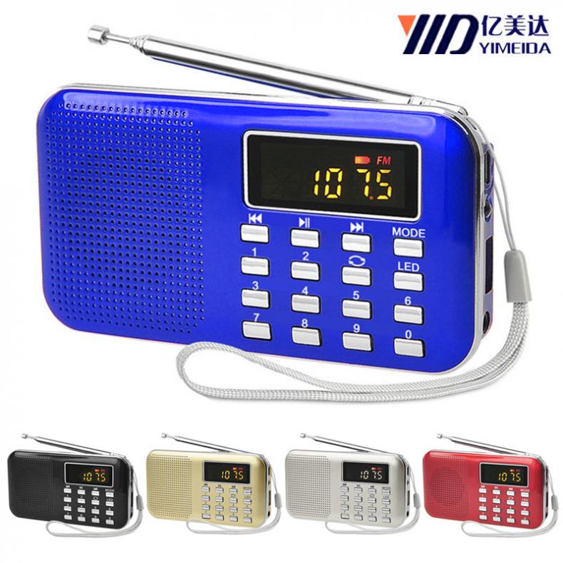 Radio FM portátil, Radio FM dab, radios portátiles am, fm, radyo, MP3, teléfono, reproductor de música, Soporte para tarjeta TF, Cargador USB de reproducción de disco U