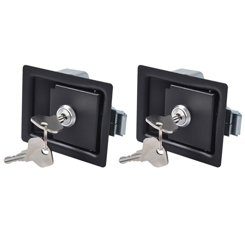 2PCS Trailer Tool Box Locks Door Paddle Handle Latch Anti-Theft Paddle Locks for RV Camper Truck Trailer: Default Title