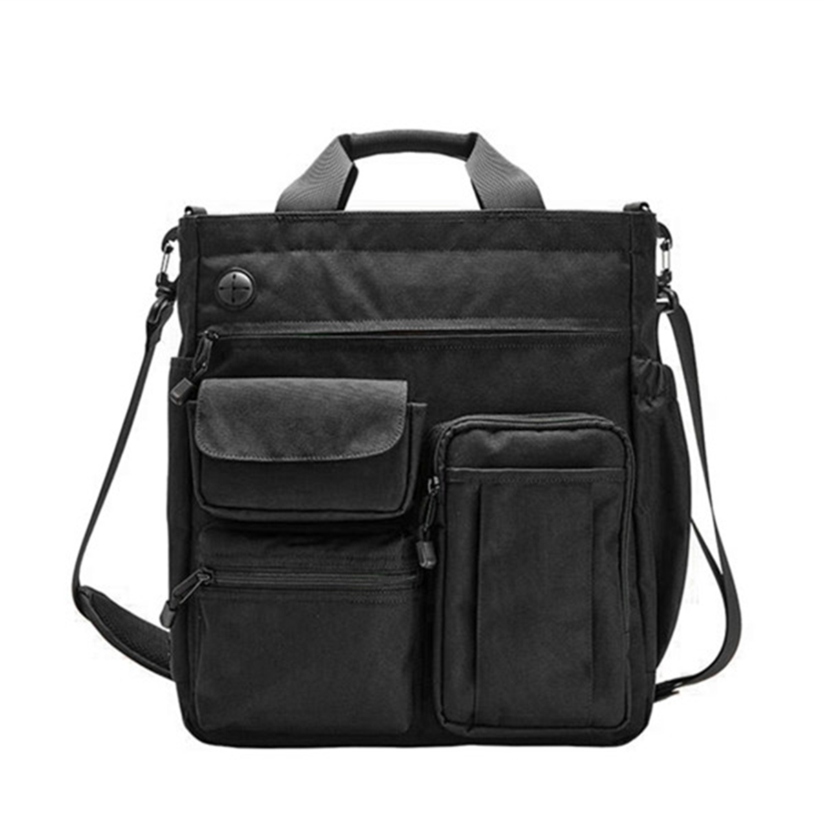 Mannen Waterdichte Grote Capaciteit Crossbody Schoudertas Multifunctionele Nylon Mannelijke Zakken Grey Reistassen Zwart Bolso De Los Hombres: Black