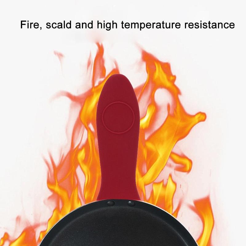 Silicone Pan Handle Holder Simple And Durable Anti Non-Slip Heat Soft Handle Pan Resistant Cover Kitchen Skid Gadget Portec I5Q2