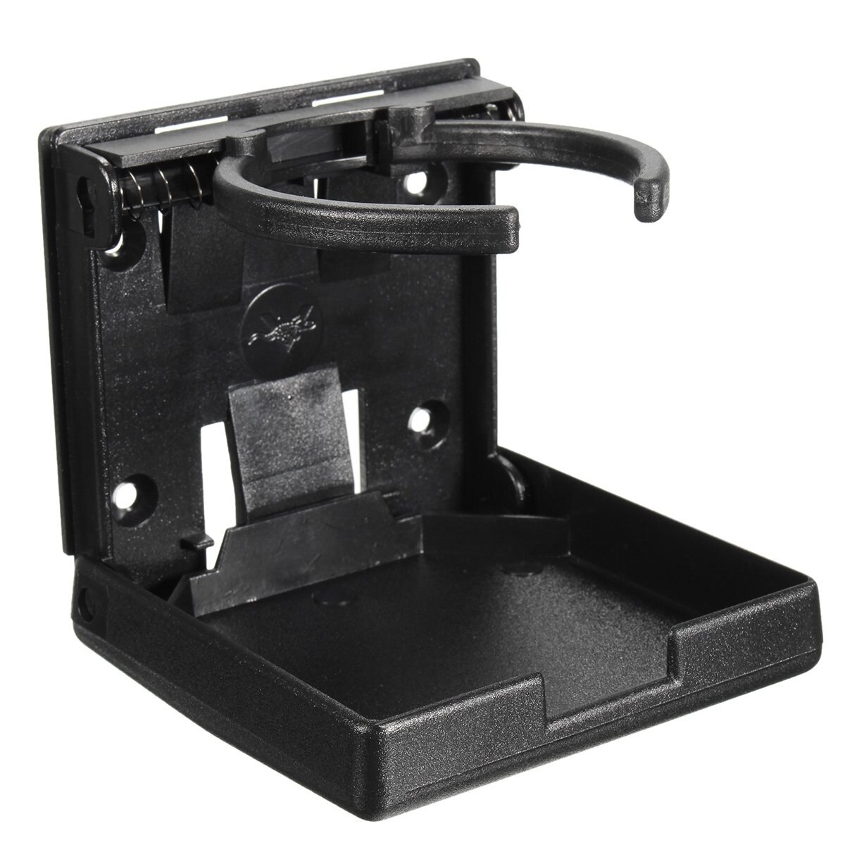 Verstelbare Vouwen Bekerhouder Boot Marine Caravan Auto 4x4 RV Cup Wit Zwart: Black