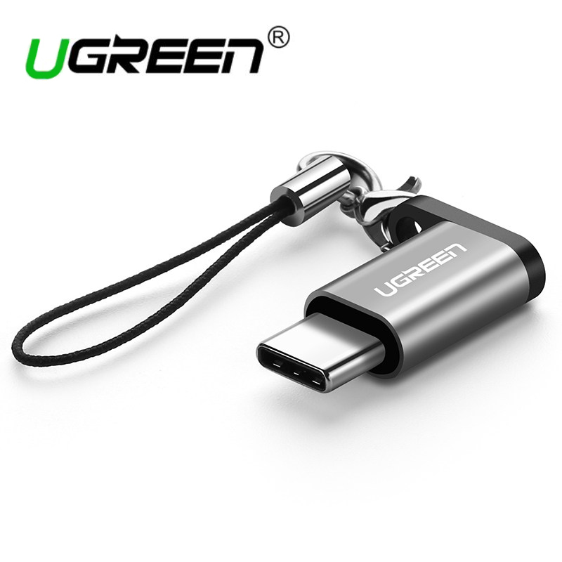 Ugreen micro usb naar usb type c adapter voor Samsung s9 s8 huawei P20 lite sony xiaomi micro usb kabel opladen converter Android: Gray with lanyard