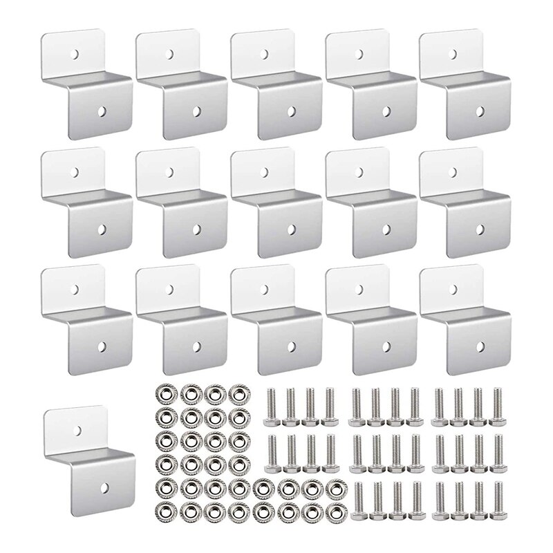 4 Sets Solar Panel Mount Mounting Z Bracket Set RV Boat Off Grid Roof (16 Units)