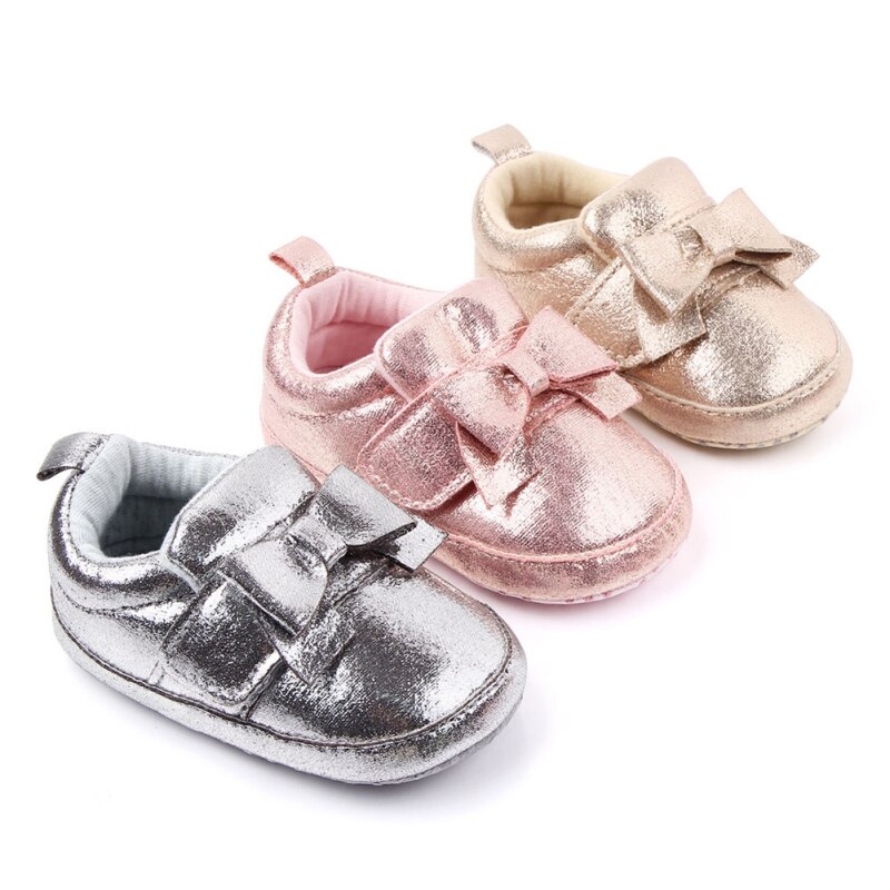 Herfst Baby Meisjes Schoenen Strik Prinses Stijl Anti-Slip Peuter Zachte Zolen Casual Eerste Walking Schoen Voor Baby/