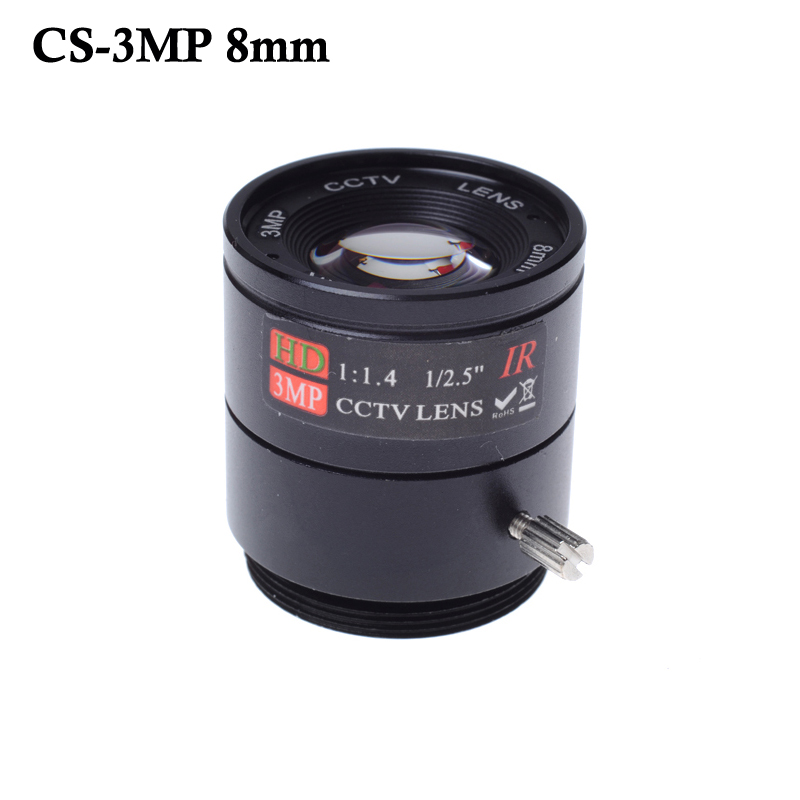 Lente CCTV de 8mm, 40 grados, 1/2, 5 pulgadas, 3MP, F1.4, montaje fijo CS, Mega lente 1080P, objetivo CCTV HD para cámara CCTV,