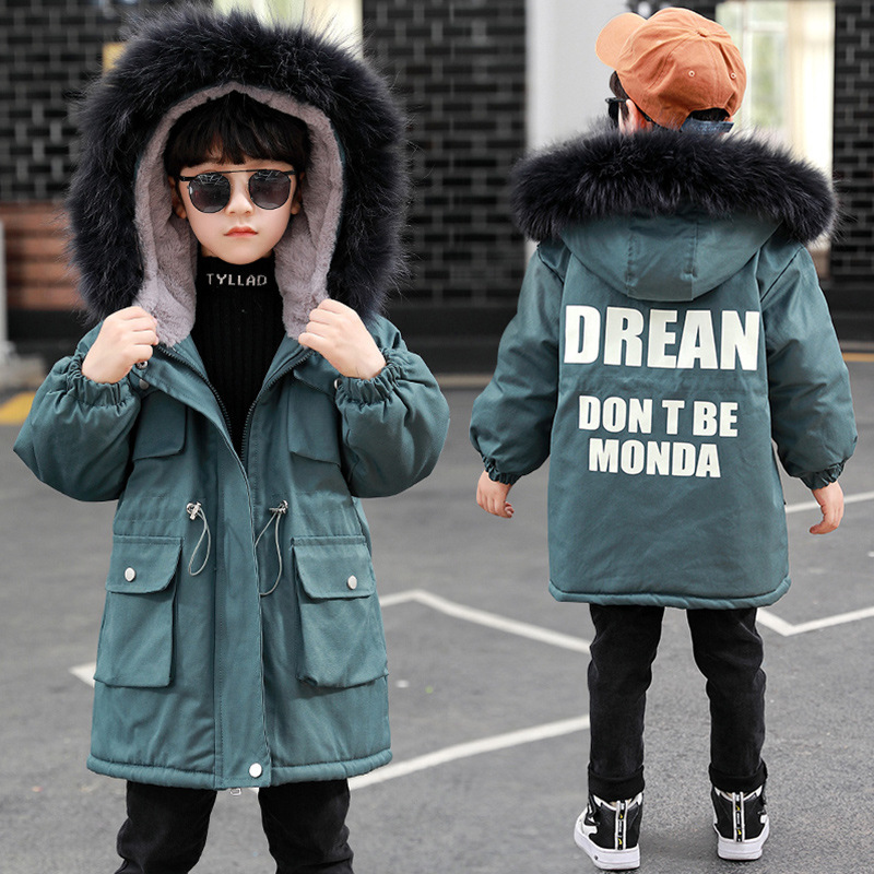 Abrigo con capucha para niños Y adolescentes, chaqueta gruesa Y cálida de terciopelo, ropa de invierno con cremallera, 5, 7, 9, 11, 13 Y