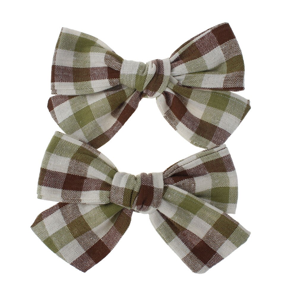 Baby Hair Clips For Girls Floral Hairgrips Bows Kids Hair Pins Lattice Barrettes Cotton infant Hairpin Handmade Accessories 2Pcs: 30
