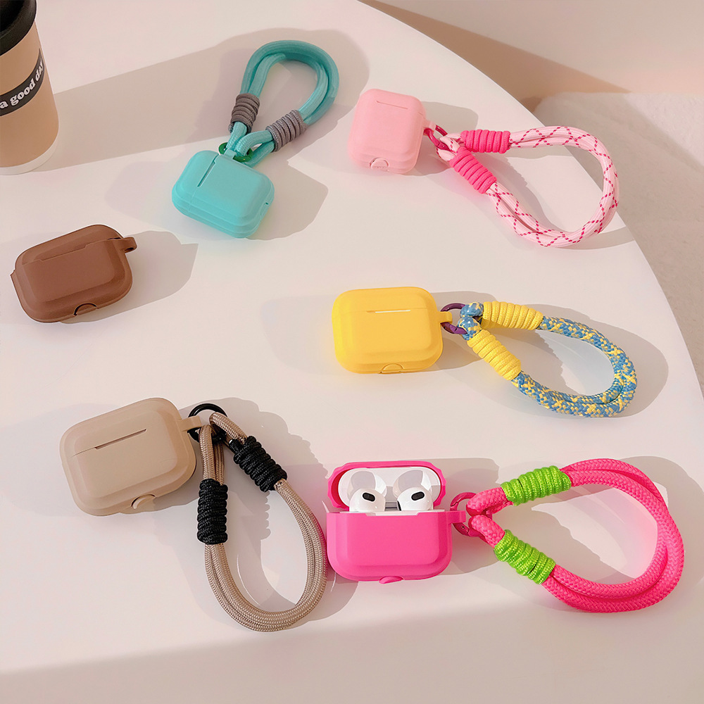 Funda para auriculares con correa de cordón para AirPort Pro 2 2022 2a generación Air Pods 3 2 1 3.a generación accesorios de cubierta