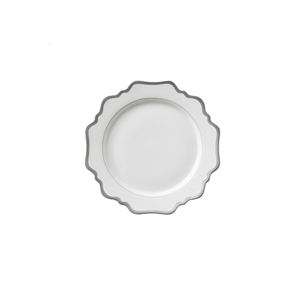 Sunflower Ceramic Dinner Plates Wedding Party Dishes Pure White Golden Edge Tableware for Girls Dessert Plate Serving Tray: 6.5 inch