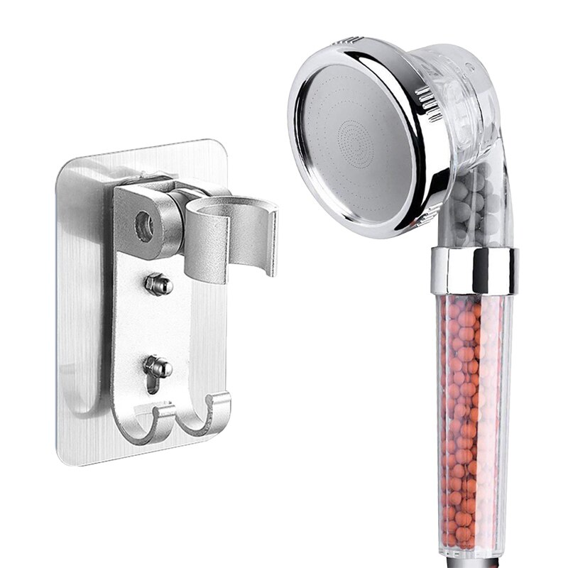 3in1 Schlecht Zubehör Regen Dusche Kopf Druck sparen Wasser Anion Ball Filter Einstellbare Dusche Halterung Mit Schlauch Stehen: 2in1