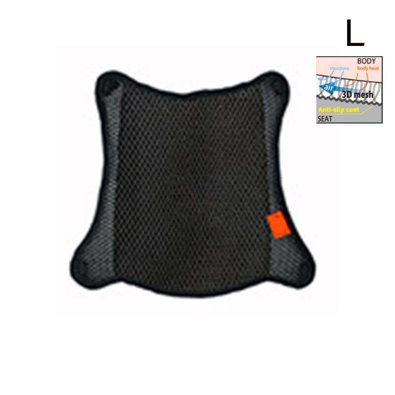 Motocicleta de verano transpirable Cool funda para cojín de asiento a prueba de sol aislamiento térmico montaje almohadilla de Aire Protección de asiento de moto: 1-L