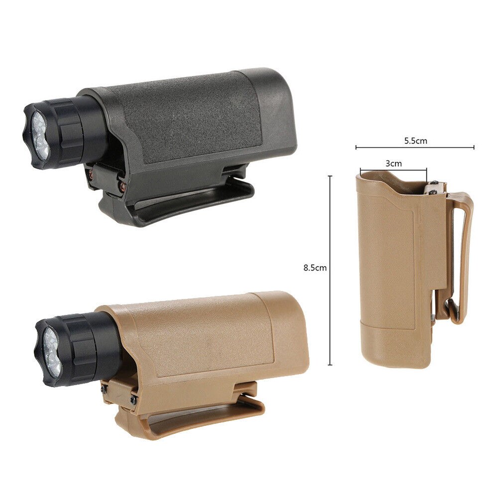 Flashlight Pouch Plastic Adjustable Holster Camping Belt Case Protective Holder Army Accessories Outdoor Led Hiking Carry