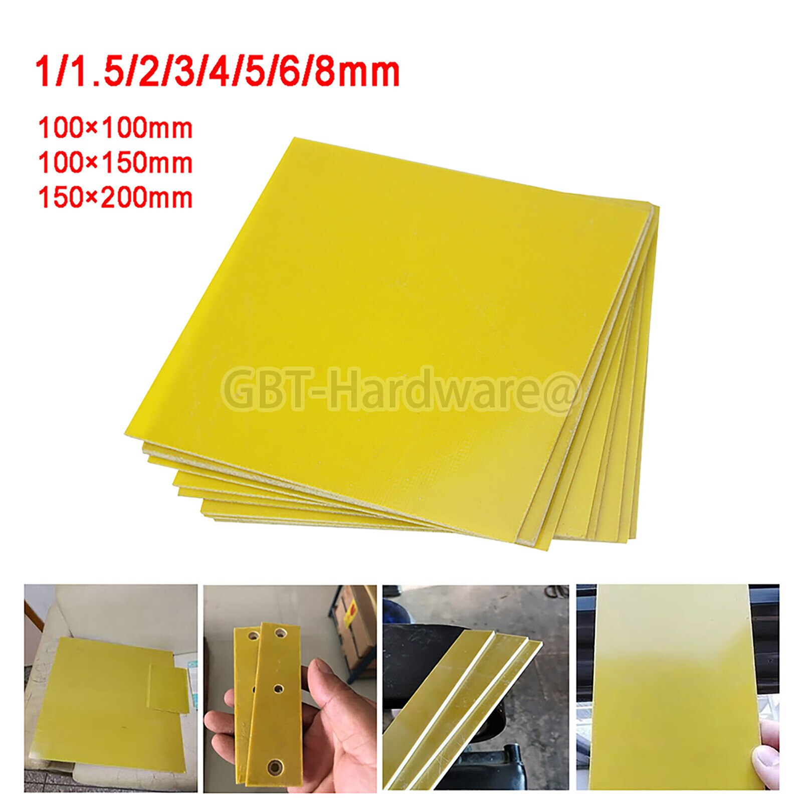 Circuit Insulation Board Epoxy Plate High Temperature Resistant 3240 Fiber Glass Sheet DIY Thick 1mm-8mm Electronics Electrical