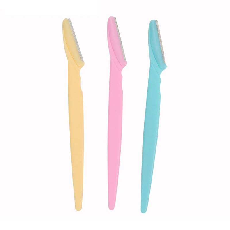 Brainbow 10pcs Eyebrow Trimmer Portable Eyebrow Razor Shaver Eye Brow Shaper Shaping Tool Scissors Facial Hair Remover for Women