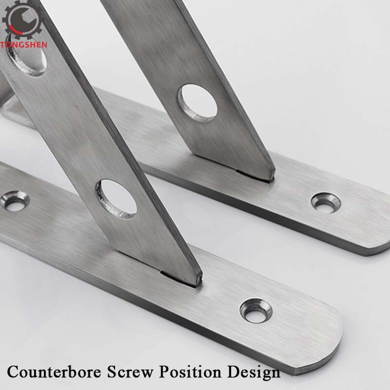 Shelf L Bracket Tripod Triangle Stainless Steel Solid Shelf Support Corner Brace Joint Right Angle Bracket Corner Shelf Support