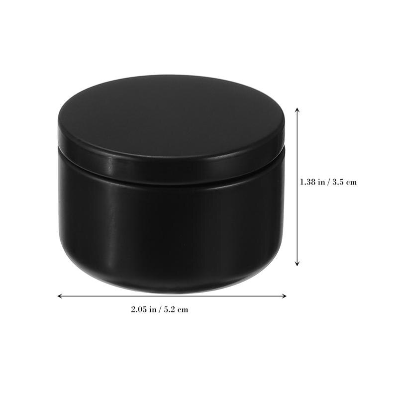 Caja de lata de Metal redonda para Vela, bote de aluminio, latas de viaje, lata de Metal redonda, 12 Uds.