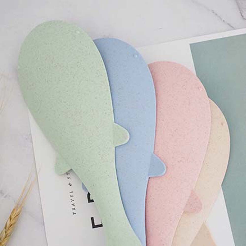 Cartoon Fish Shape Wheat Straw Plastic Rice Spoon Spatula Spoon Non-stick Rice Spoon Rice Paddle Soup Sauce Rice Scoop