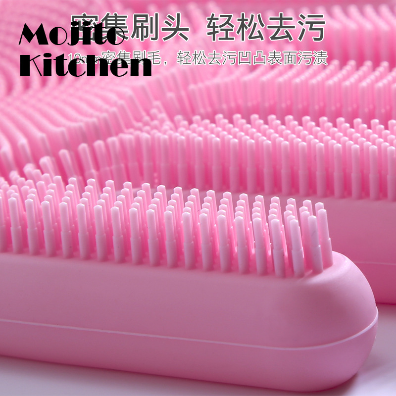 Gants en Silicone pour la vaisselle, protège la saleté des mains, brosse propre, outil de nettoyage, accessoires de cuisine, lavage de fruits et légumes Gadgets