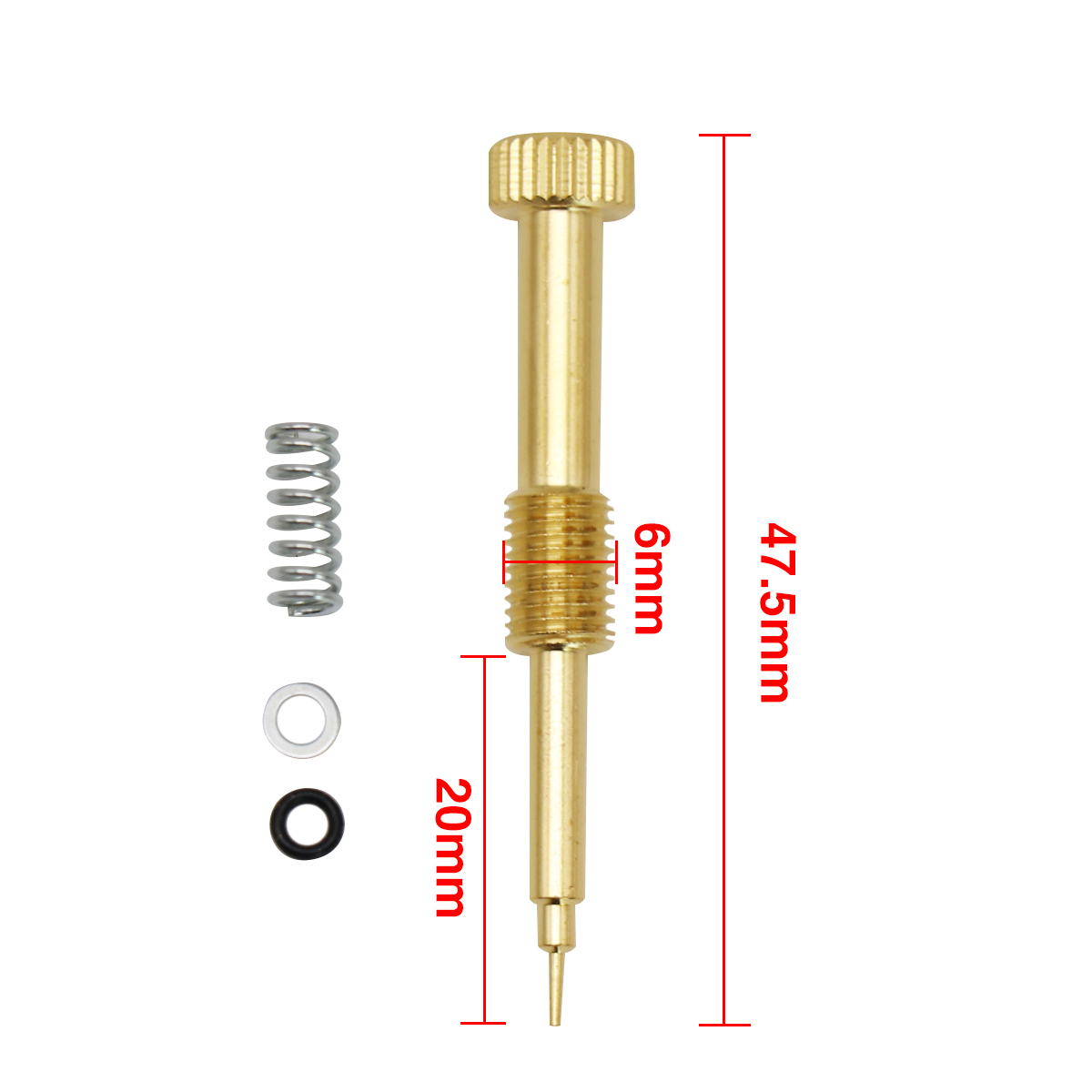 ZSDTRP PZ26 PZ27 PZ30 Carb Idle Screw Kit M4X0.6 PZ Carburetor Air Fuel Mixture Screw kit M6X0.75