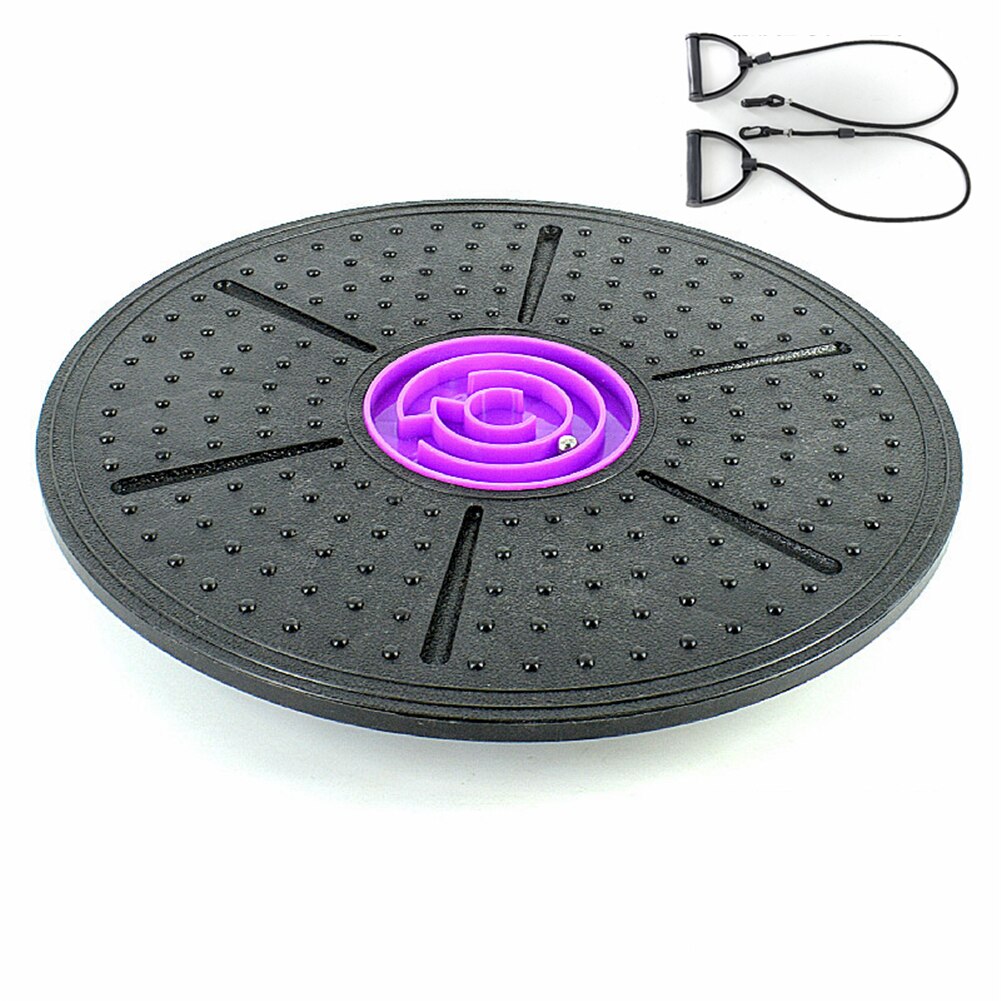 Yoga Fitness Balance Board 360 ° Rotatie Schijf Stabiliteit Met Doolhof Massage Abs Ronde Platen Voor Gym Thuis Taille Twist training: Purple maze handle