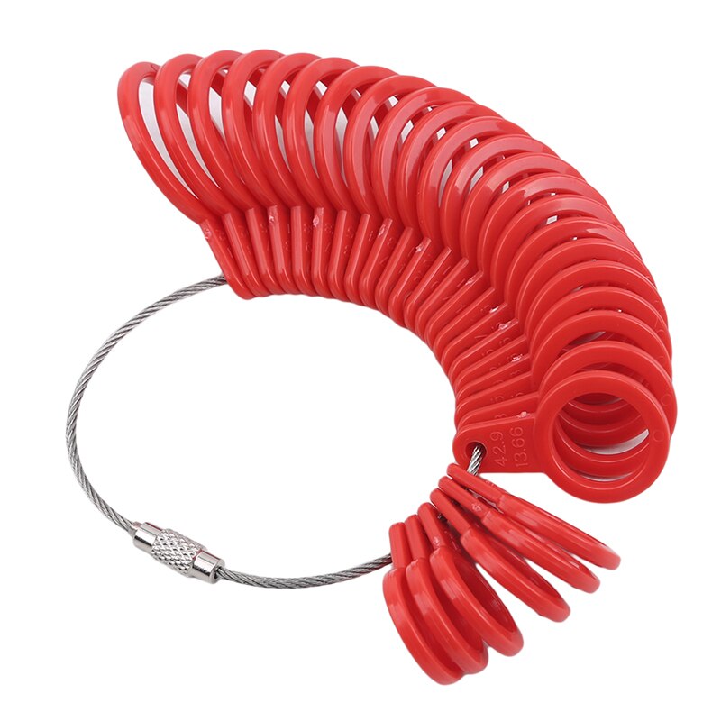 Plastic Stick Ring Sizer Mandrel Gauge Set Finger Sizes Measuring Jewelry Sizing Tools Equipment